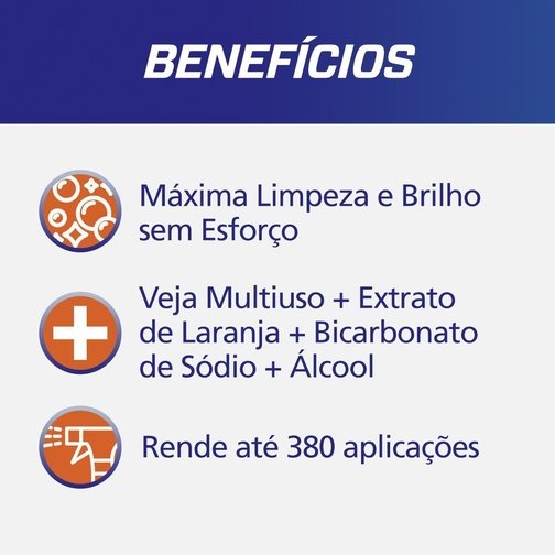 LIMPADOR MULTIUSO VEJA POWER FUSION LARANJA SPRAY 500ML