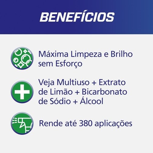 LIMPADOR MULTIUSO VEJA POWER FUSION LIMÃO SPRAY 500ML