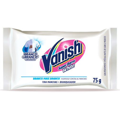 TIRA MANCHAS VANISH BARRA CRYSTAL WHITE ROUPAS BRANCAS 75G