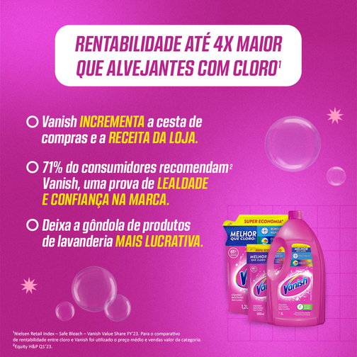 TIRA MANCHAS VANISH GEL MULTIUSO ROUPAS COLORIDAS REFIL ECONÔMICO 500ML