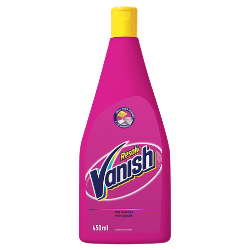 TIRA MANCHAS VANISH PRÉ LAVAGEM RESOLV ROUPAS COLORIDAS 450ML