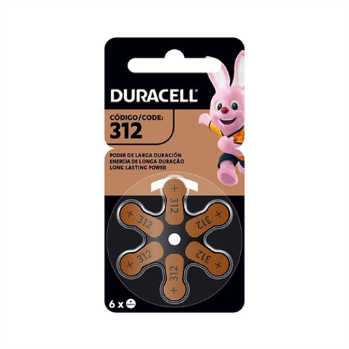 PILHA DURACELL AUDITIVA 312 COM 6