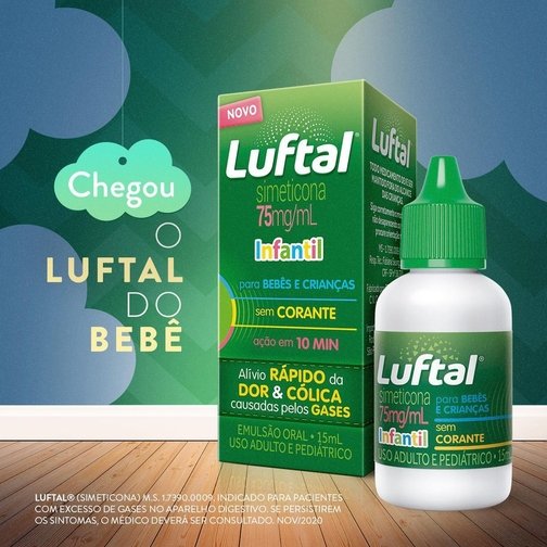 ANTIGASES LUFTAL INFANTIL GOTAS SIMETICONA 75MG/ML - 15ML