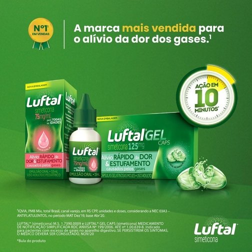 ANTIGASES LUFTAL INFANTIL GOTAS SIMETICONA 75MG/ML - 15ML