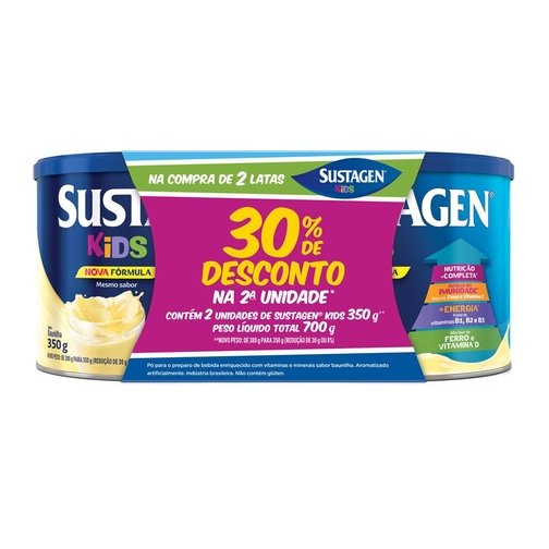 SUSTAGEN KIDS SABOR BAUNILHA 30% NA 2° UNID 350G