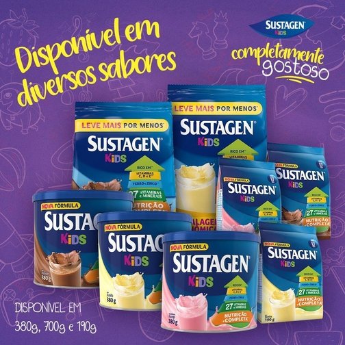 COMPLEMENTO ALIMENTAR SUSTAGEN KIDS SABOR MORANGO