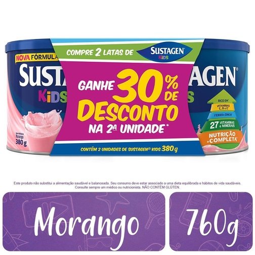 COMPLEMENTO ALIMENTAR SUSTAGEN KIDS SABOR MORANGO